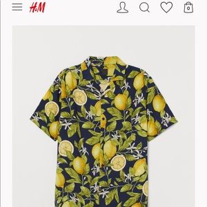 H&M LEMON BUTTON-UP